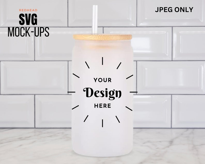 16oz Glass Can Cup Mockup Classic Mockup Add Your Own Etsy
