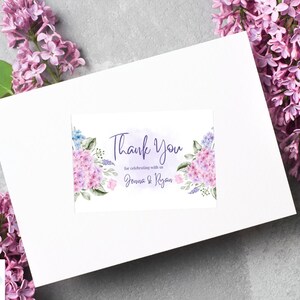 Hydrangea Thank You Card Template, Editable Digital Thank You Card ...