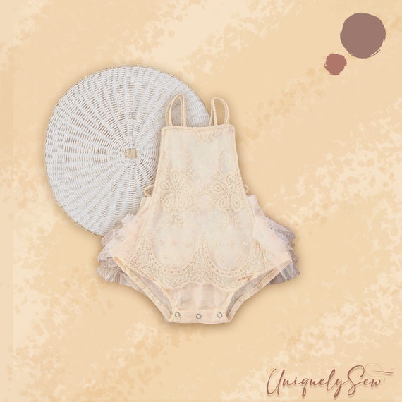 Boho Lace Crossback Baby Bodysuit