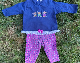 Conjunto de ratones de granja Vintage Carters (6/9 meses)