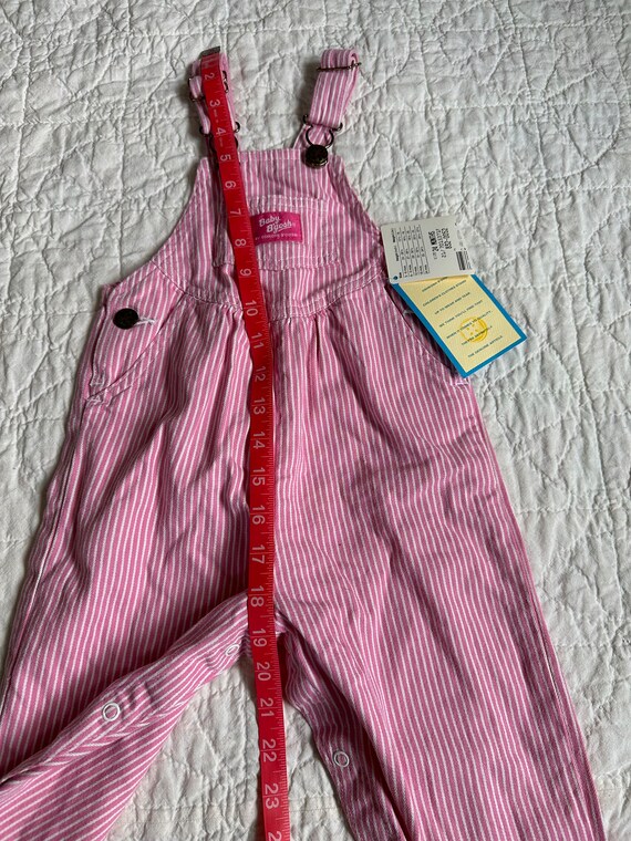 Vintage Dead Stock Pink Hickory Stripe Oshkosh Ov… - image 5