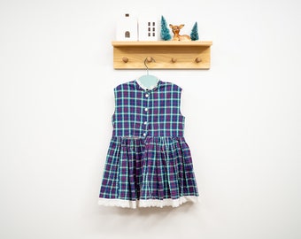 Vestido vintage de 1960 hecho a mano para niñas (talla 4)