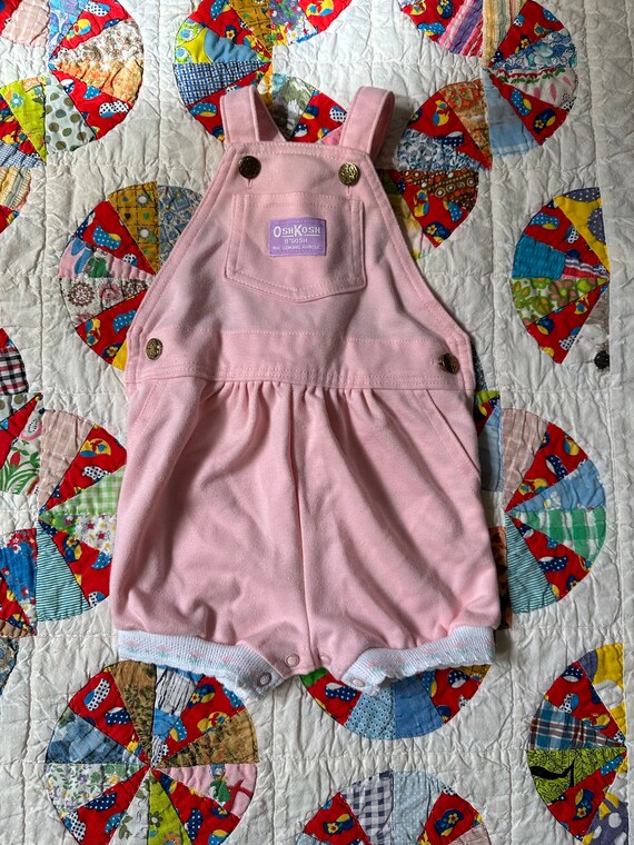 OshKosh Toddler Girl Pink Striped Overalls main image 1