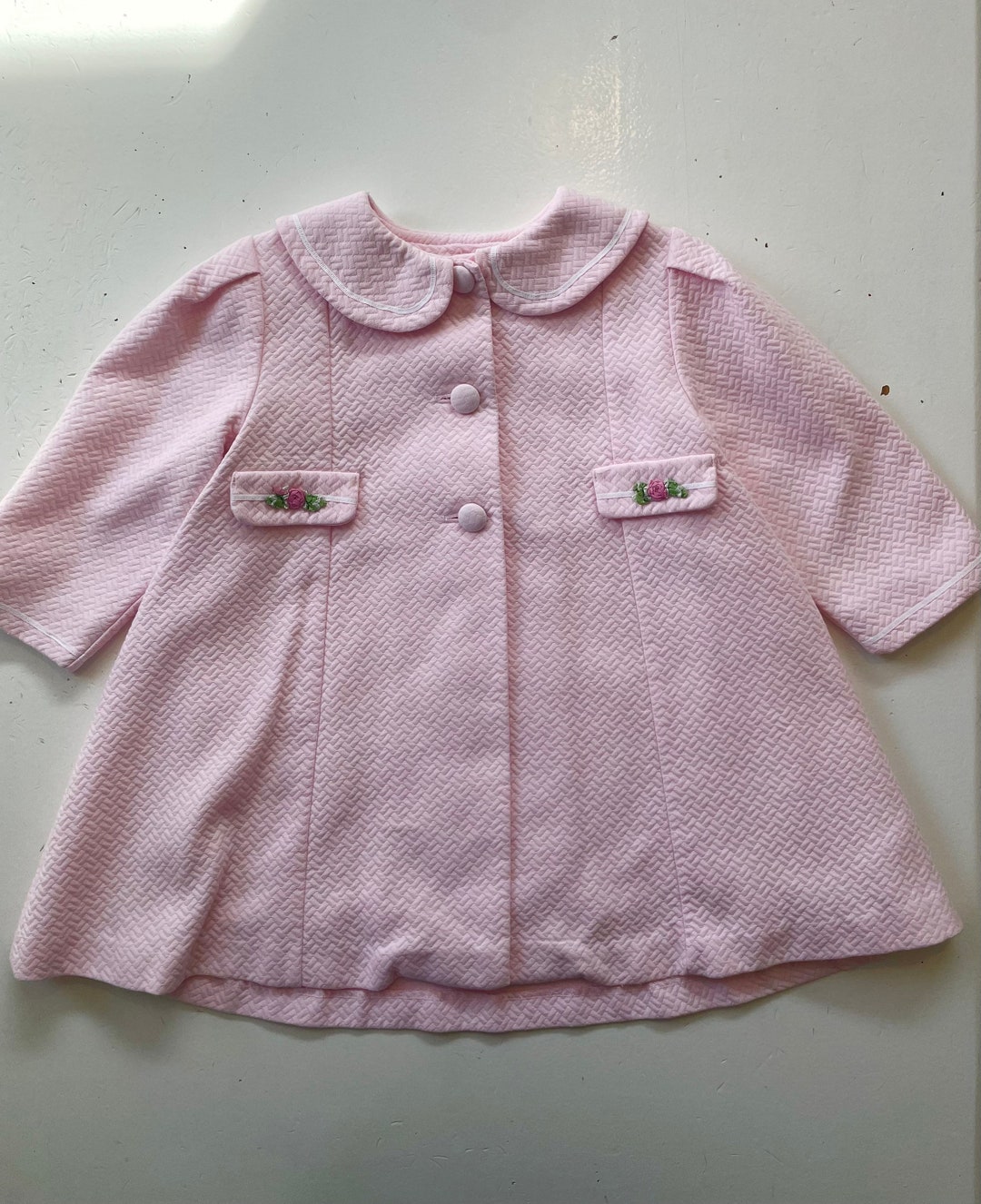 Vintage Sylvia White Dress Coat 4T Etsy