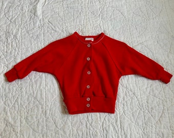 Vintage Red Baby Cardigan (6 Months)