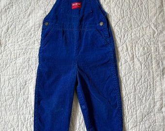 Vintage Oshkosh blue corduroy overalls (4T)