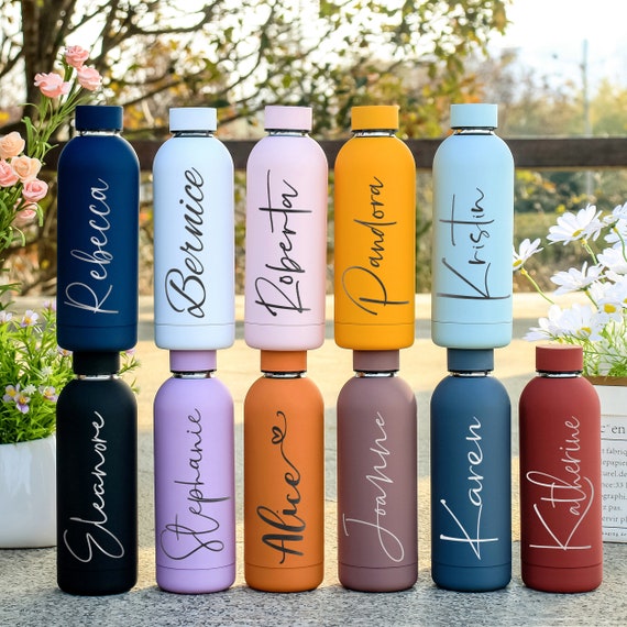 Personalized Water Bottle, Gifts for Friends Girls, Custom Thermos Bottle,  Handmade Gift, Name Tumbler, Stainless Water Bottle, Insulated 