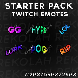 Twitch Starter Emote Pack! - Twitch Emotes