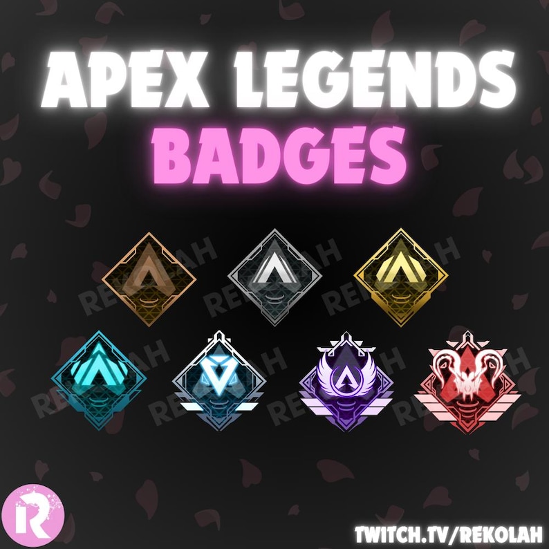Odznaki rankingowe Apex Legends – odznaki/emotikony za subskrypcję/bity do streamingu, YouTube, Twitch, OBS i StreamlabsOBS zdjęcie 1