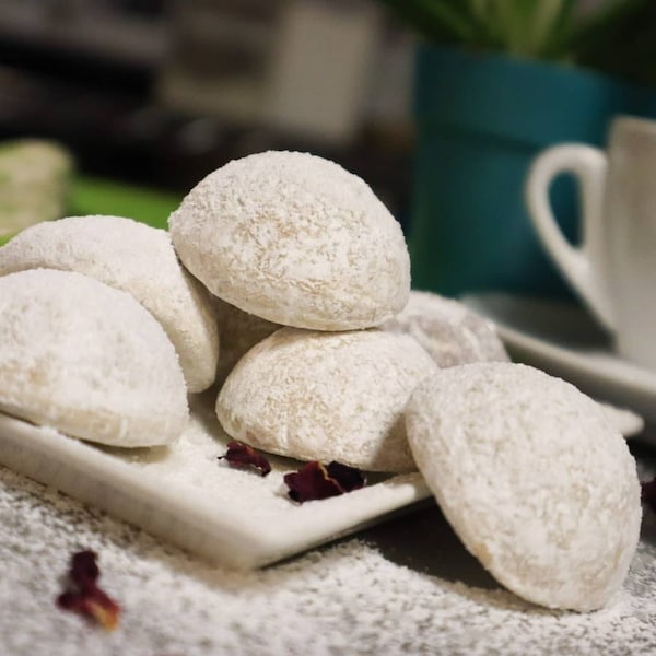 VEGAN & GF Tea Cookies, Allergen-free, Russian Tea Cookies, Mexican wedding cookies, Nut free, Soy free, Dairy free, Egg free