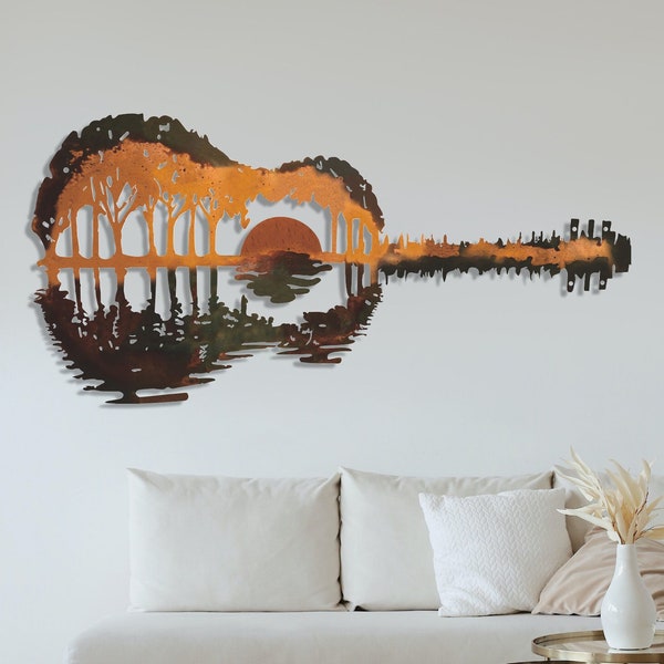 Metal Art Guitar Etsy