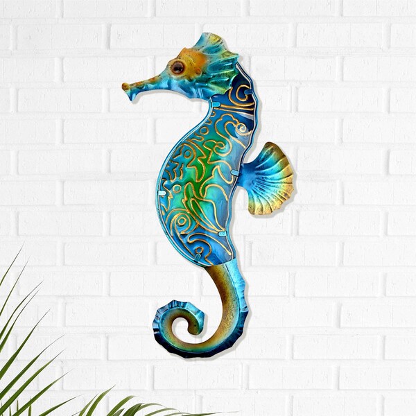 Sea Horse Metal Wall Art Etsy