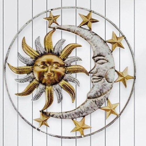Sun and Moon Metal Wall Art Wall Decor Metal Outdoor Garden Etsy