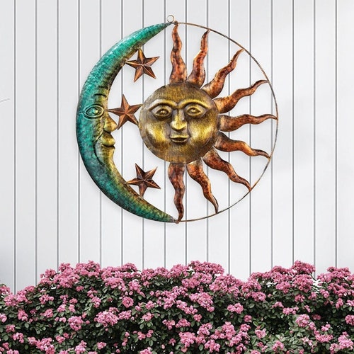 25 Metal Sun and Moon Outdoor Decor SHIPS FOR FREE - Etsy