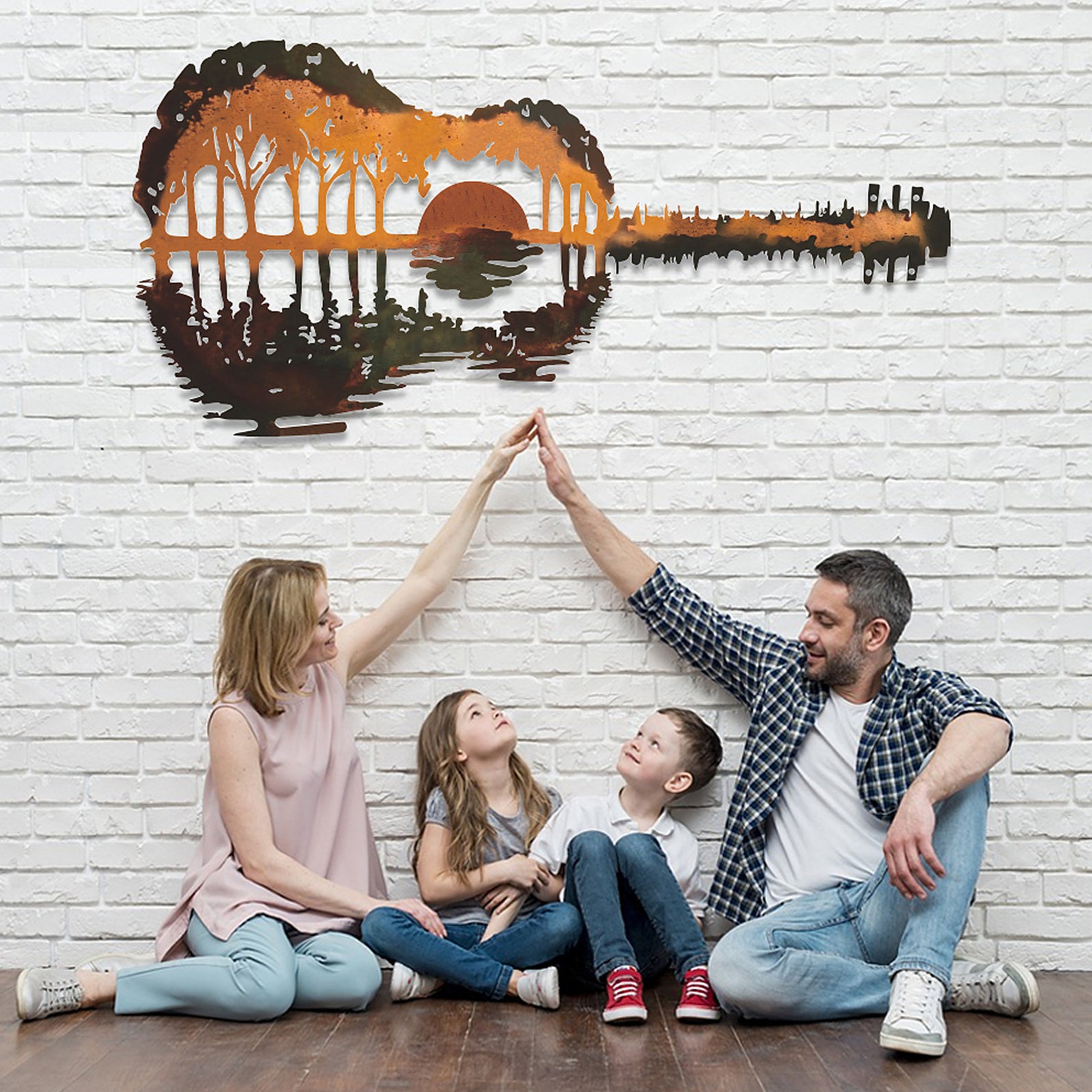 Metal Guitar Wall Decor Custom Metal Artiron Art Home Decor Etsy