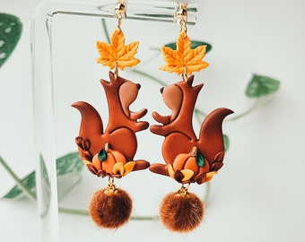 FALL EARRINGS | Autumn Earrings | Leaf Earrings | Fall foliage earrings | Fall colors earrings | Maple leaf earrings | Woodland earrings