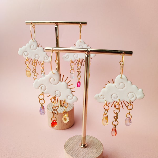 CLOUD EARRINGS | Celestial Earrings | Bright And Happy Earrings | Dreamy Earrings | Cute Earrings | Statement Earrings | Colorful Earrings