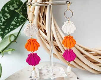 Summer Earrings | Sea Shell Earrings | Ocean Earrings | Sea Animal Earrings | Beachy Earrings | Vacation Jewelry | Playful Summer Jewelry