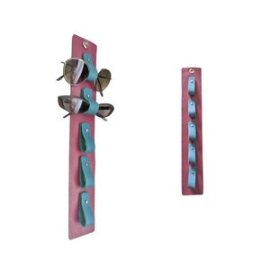 Sunglasses Holder Wall, Leather Glasses Organizer, Brown Eye Glasses Storage Display, Minimal Eyeglass Stand, Glasses Hanger, Sunglass Shelf