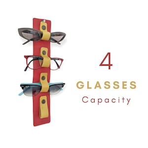 Sunglasses Holder Wall, Leather Glasses Organizer, Brown Eye Glasses Storage Display, Minimal Eyeglass Stand, Glasses Hanger, Sunglass Shelf