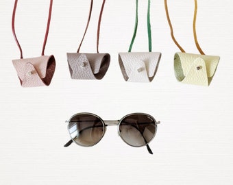Christmas Gift, Glasses Holder, Leather Eyeglasses Cord, Sunglass Necklace, Eyeglass Chain Lanyard, Gift for her for him, Sunglasses Strap
