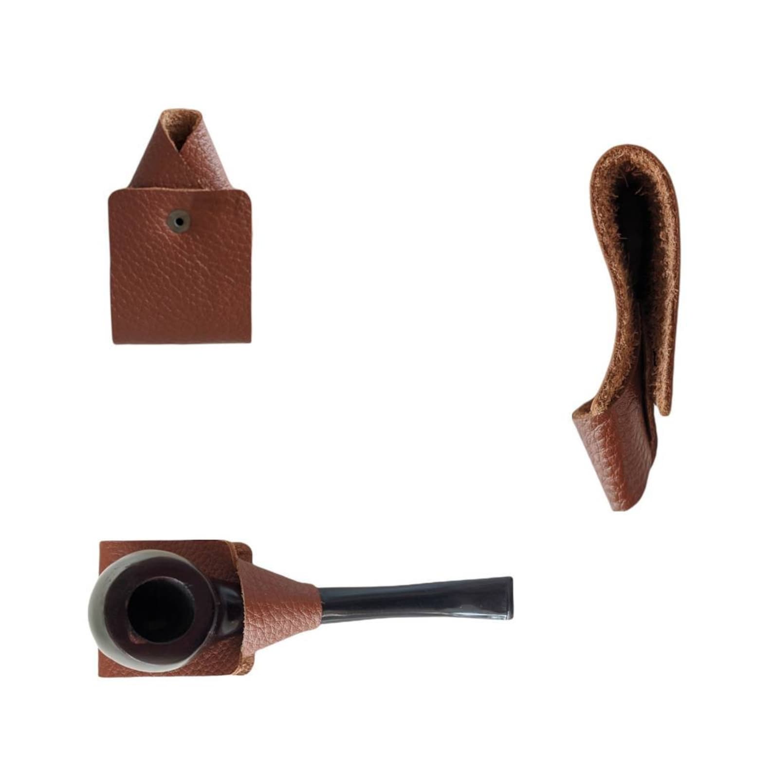 Leather Pipe Holster, Tobacco Pipe Stand, Belt Pipe Holder, Smoking