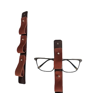 Sunglasses Display, Eyeglass Holder Wall Mount, Leather Glasses Organizer,  Eye Glasses Storage, Stand, Eye Glass Hanger, Sunglass Shelf