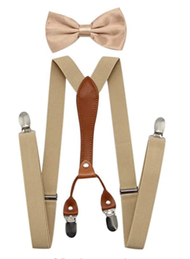 Navy Bowtie For Wedding JAIFEI Suspenders & Bowtie Set- Mens Elastic X Band Suspenders Formal Events
