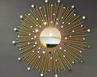 Gold Sunburst Mirror Gold Sunburst Mirror, Capri Gold Sunburst Round Mirror