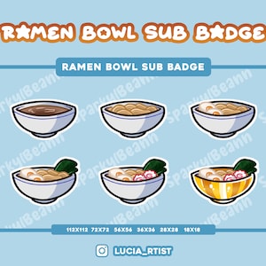 Kawaii Ramen Bowl, Twitch Discord, Sub Badge