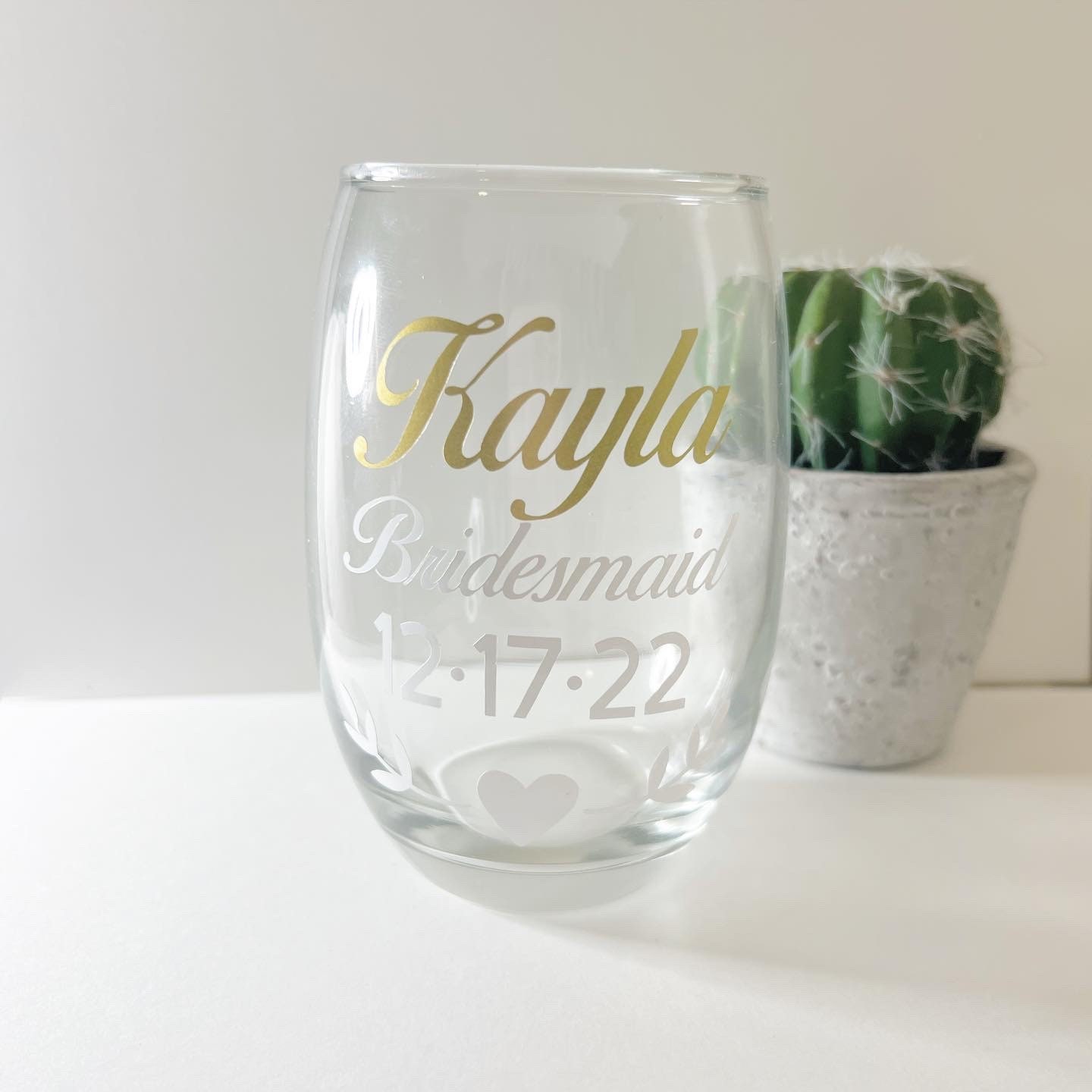 Bridesmaid Decals for Cups DECALS ONLY Custom Wedding Party Favors