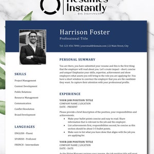 CEO Resume for Word, Executive C Level Resume, Professional Modern Executive Resume Template, President Manager Director Resume Template