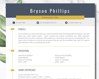 Manager Resume Template, Resume Template for Word, Modern Executive Resume, Professional Resume Template, Minimal Resume, 2022 Resume