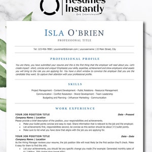 ATS Friendly Resume Template, Resume Template for Word, Functional Resume Template, Resume Template Download, Combination Resume, ATS Resume