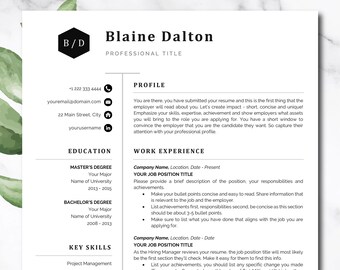 Modern Executive Resume Template 2022, MS Word Resume Templates, CV Resume Template, Professional Resume Template, Clean Resume Template