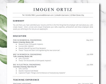 ATS Resume Template, ATS Resume, Modern Resume Template, Teacher Resume, Professional Resume, Professional CV Template, Resume Template 2022