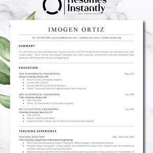 ATS Resume Template, ATS Resume, Modern Resume Template, Teacher Resume, Professional Resume, Professional CV Template, Resume Template 2022