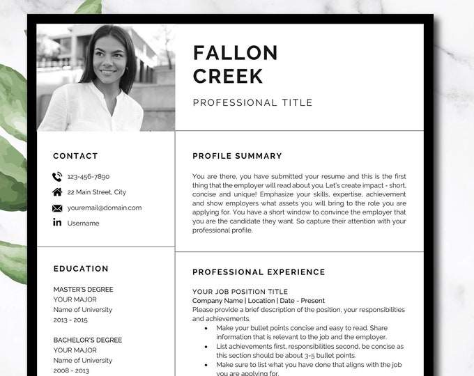 Executive Resume Template | Modern C Level Resume Template for Word ...