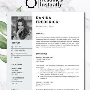 CEO Resume for Word, Executive C Level Resume, Professional Modern Executive Resume Template, President Manager Director Resume with photo