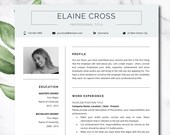 Modern Resume Template for Word, Clean Resume, Word Resume, Professional Resume, CV Template, Minimalist Resume, Resume Template 2022