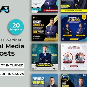 Business Conference Flyer Templates: Webinar Social Media (20)