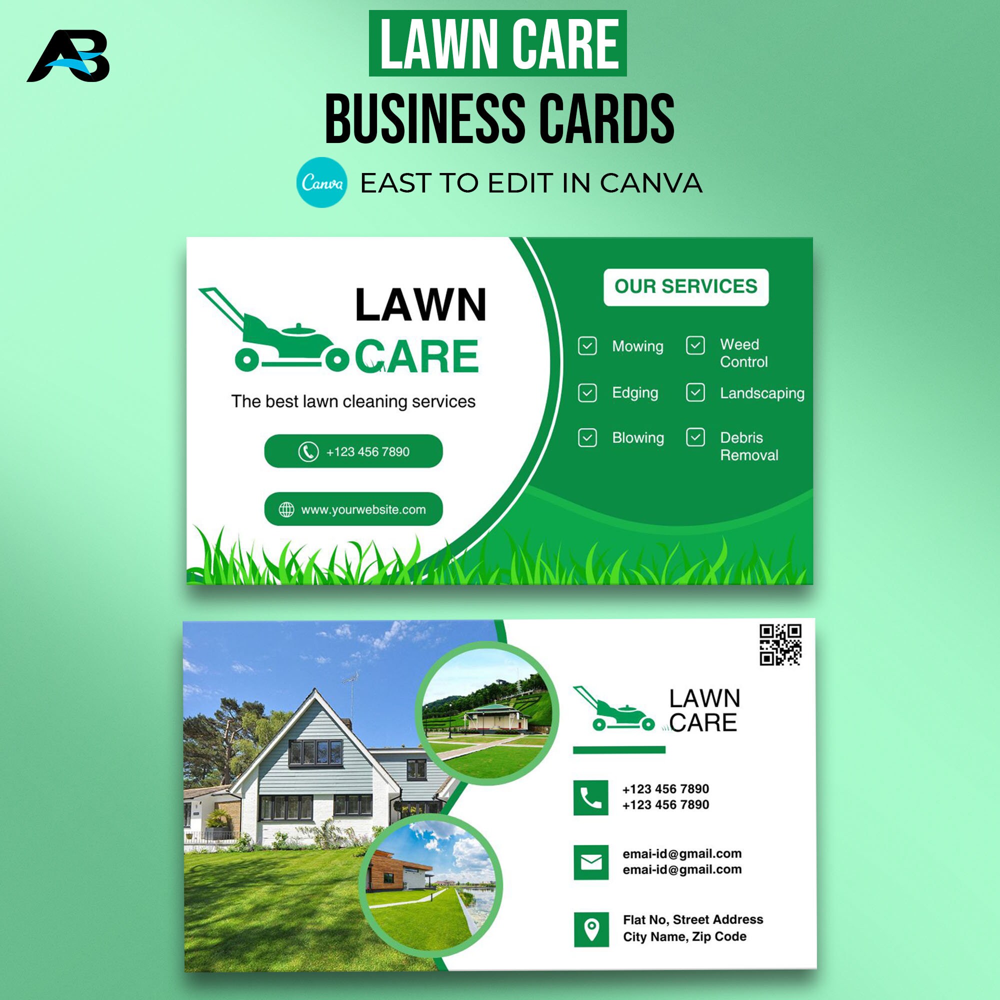 Lawn Care Business Cards, Lawn Care Business Card Templates, Canva Lawn Care Business Cards, Lawn Services Business Cards, Digital Download - Etsy lawn-care-business-cards-lawn-care-business-card-templates-canva-lawn-care-business-cards-lawn-services-business-cards-digital-download-etsy