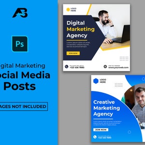 Digital Marketing Agency Social Media Posts | Digital Marketing Templates | Digital Marketing Template Instagram | Photoshop Template