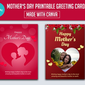 Printable mothers day card, mothers day gift from son, Mothers day photo card, printable mom card, mothers day card, digital download