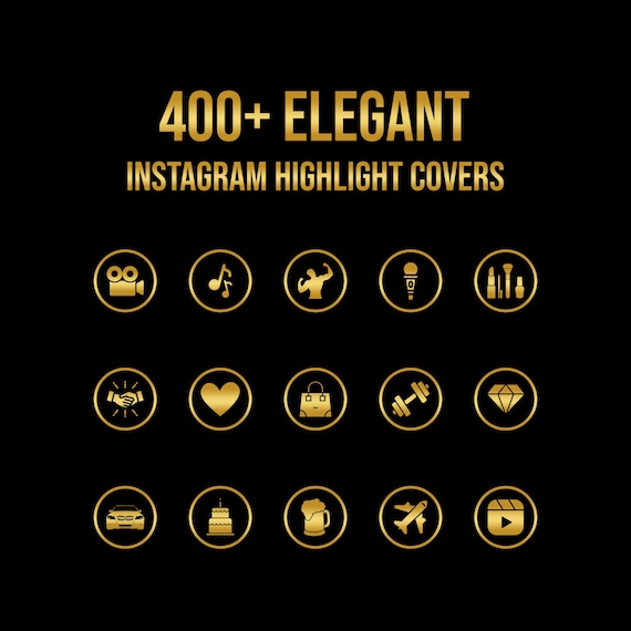 80 Classy Instagram Highlight Covers Black and Gold Freebies, Blush  Bossing