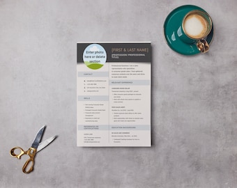 Minimalist Resume Template – Editable CV for Word, Pages, Google Docs