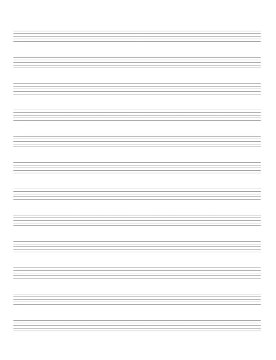 Professional Sheet Music for Musicians 8.5 X 11 A4 Size Blank Staffs