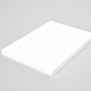 Printable Lined Paper Pack - Liniertes Liniertes Papier Vorlage für Schule & Uni, Schulhefte, und Blanko Seiten Blätter | Sofort PDF Download
