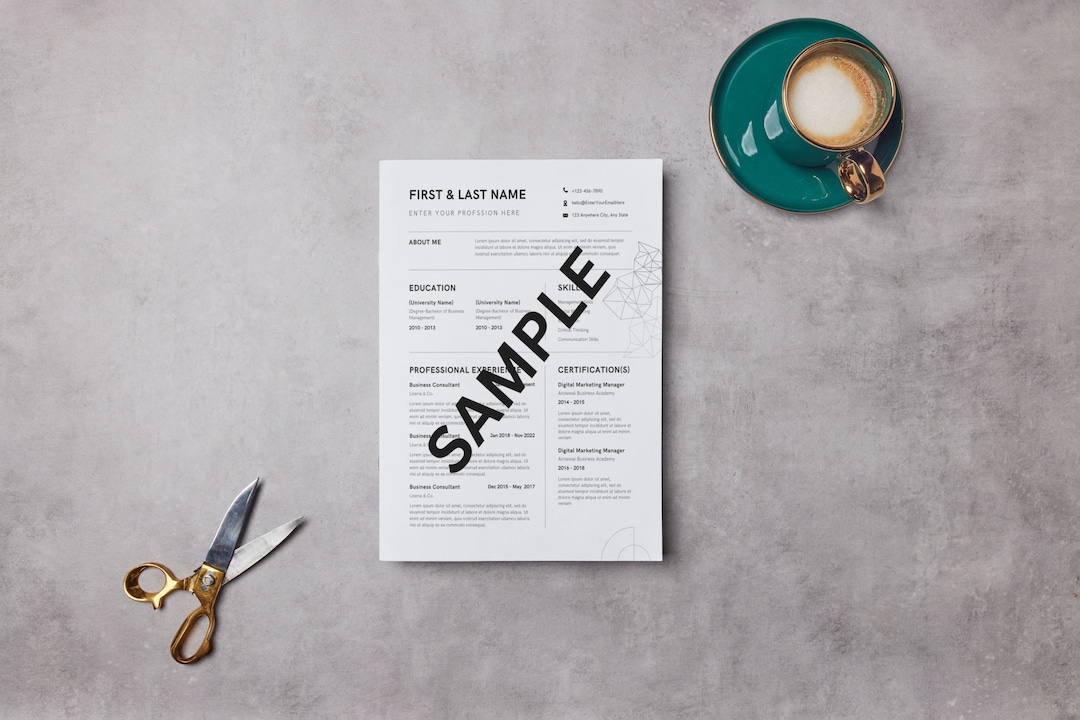 Simple Minimalist Friendly Resume Template for Google Docs & Word ...