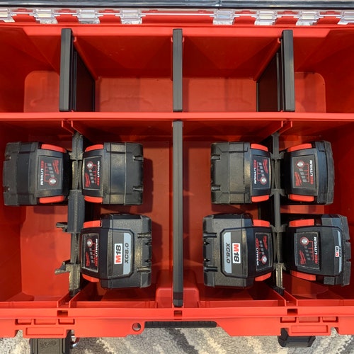 Milwaukee Deep Packout Battery Holder 4 Battery Etsy